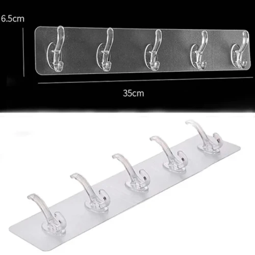 Self-Adhesive Transparent Hook Patti Pack of 2 - Image 5