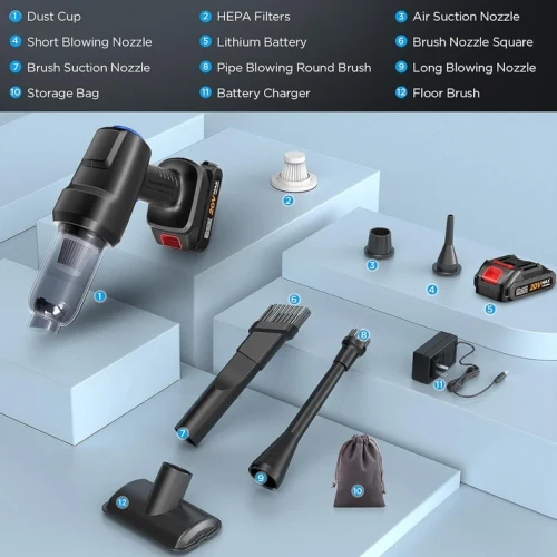 Rechargeable Cordless Vacuum Cleaner | Handheld Suction - Image 2