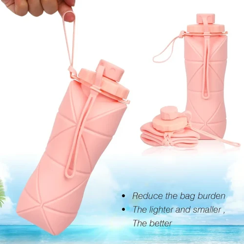 Folding Water Bottle 600ml - Image 2