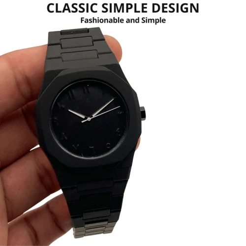 Arabic Aura Black Watch Stylish Quartz Wristwatch for Men - Image 5