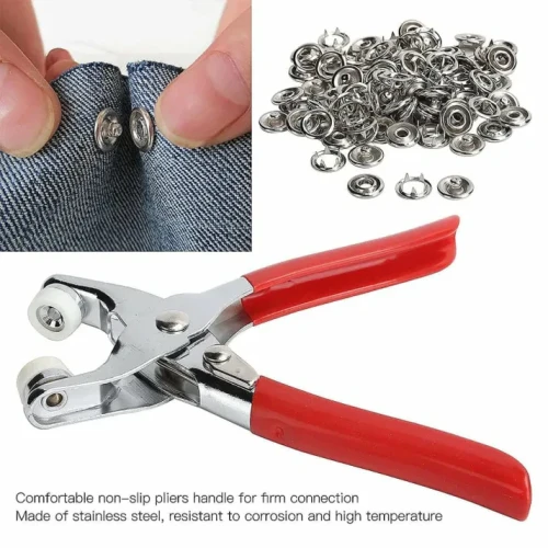 Tich Button Machine with 50 Snap Buttons | Sewing Tool - Image 3