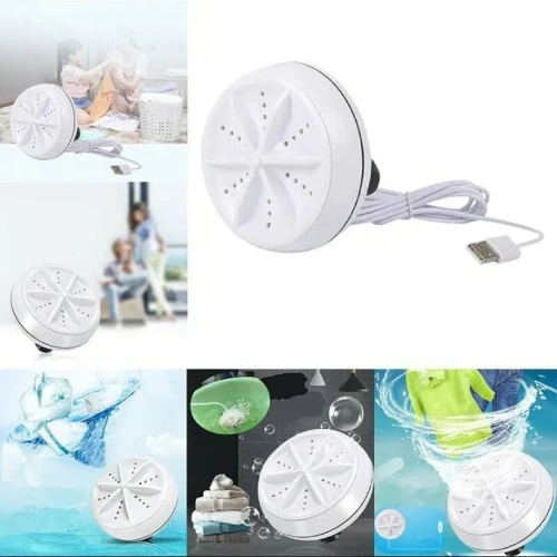 Mini Ultrasonic Turbine Washing Machine Portable Travel Cleaner - Image 3