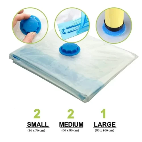 Vacuum Storage Bags 5 Pcs | Pakistan - Image 4