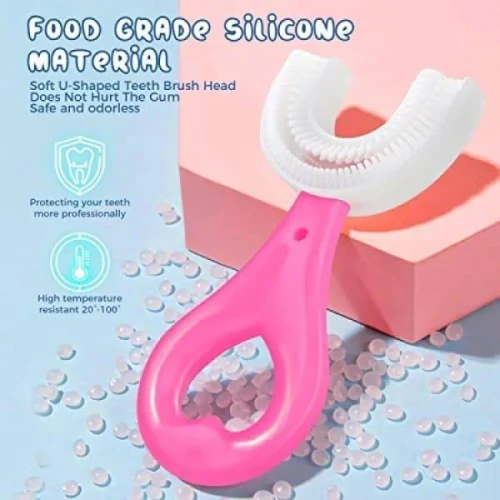 U-Shaped Silicone Kids Toothbrush - Image 4