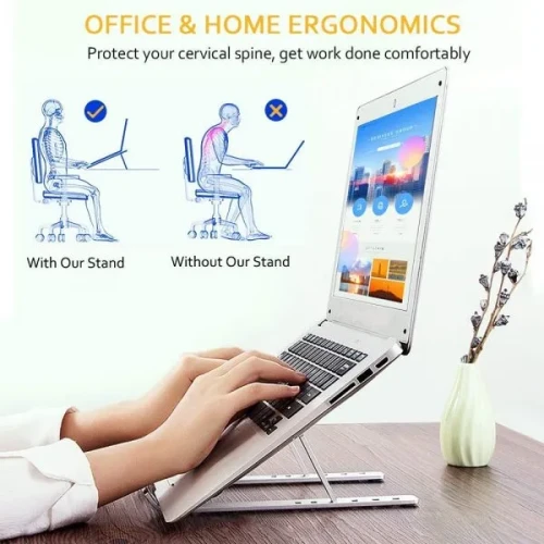 Metal Laptop Stand Adjustable Portable Desk Stand - Image 3