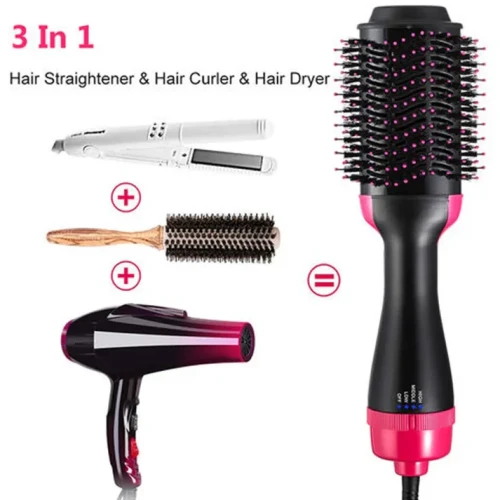 3 in 1 Hot Air Brush Volumizing Blow Dry Hair Styler - Image 3