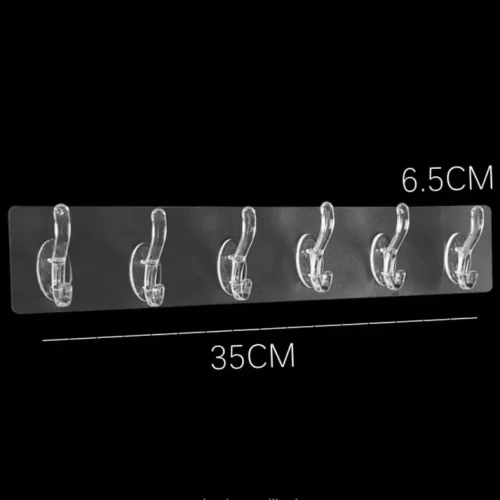 Self-Adhesive Transparent Hook Patti Pack of 2 - Image 2