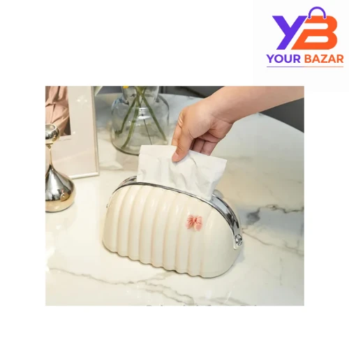 Shell Tissue Box | Decorative Plastic Tissue Holder