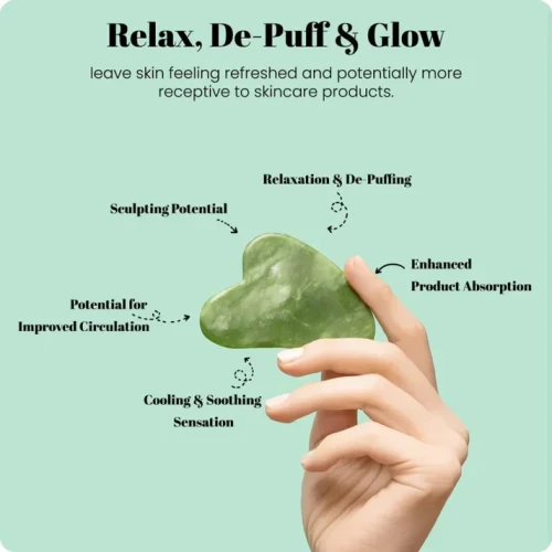 Jade Roller & Gua Sha Set | Face Massage Tool - Image 5