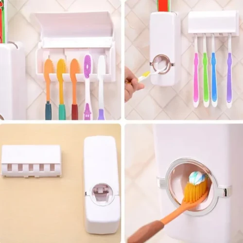 Automatic Toothpaste Dispenser & Toothbrush Holder | Wall Mount - Image 5
