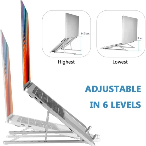 Metal Laptop Stand Adjustable Portable Desk Stand - Image 2