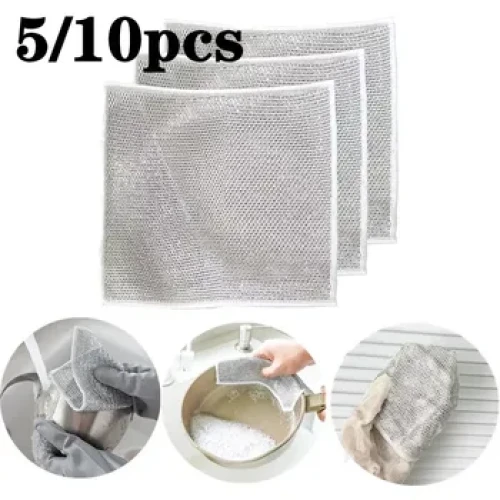 5 Pcs Steel Wire Multipurpose Dish Washing Rags - Image 4