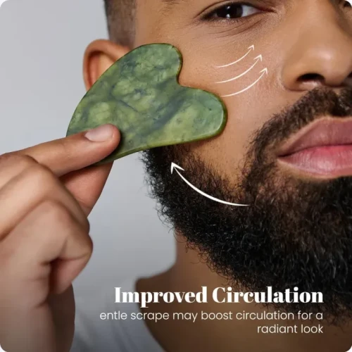 Jade Roller & Gua Sha Set | Face Massage Tool - Image 4