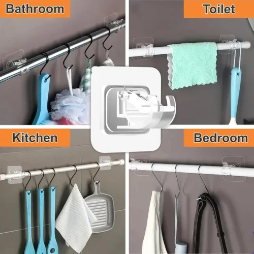 No Drill Self Adhesive Curtain Rod Holder | Your Bazar Pakistan - Image 4