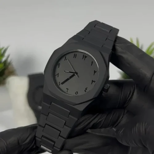 Arabic Aura Black Watch Stylish Quartz Wristwatch for Men - Image 3