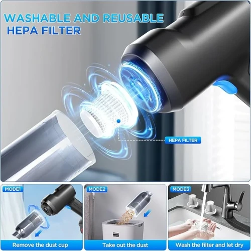 Rechargeable Cordless Vacuum Cleaner | Handheld Suction - Image 4