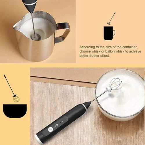 Rechargeable Electric Coffee Beater & Milk Frother - Image 2