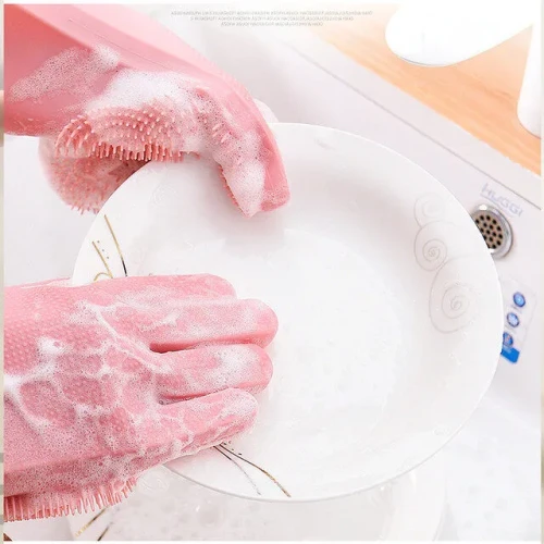 Silicone Dishwashing Gloves | Multi-Purpose Scrubbing Gloves - Image 5