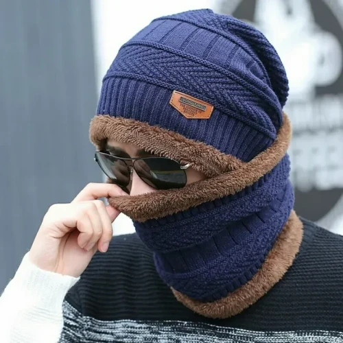 Winter Beanie Cap with Neck Warmer | Warm Knit Set - Image 4