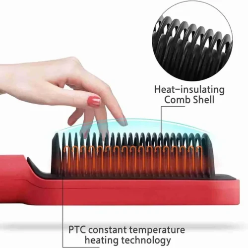 909 Hair Straightener Brush | Electric Comb Straightener - Image 3