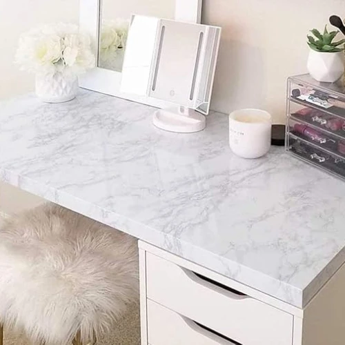 Self-Adhesive White Marble Contact Sheet - Image 2