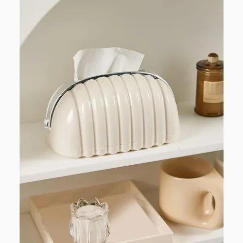 Shell Tissue Box | Decorative Plastic Tissue Holder - Image 4